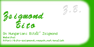 zsigmond bito business card